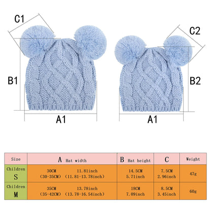 Newborn Winter Hat Crochet Solid Baby Bear Ear