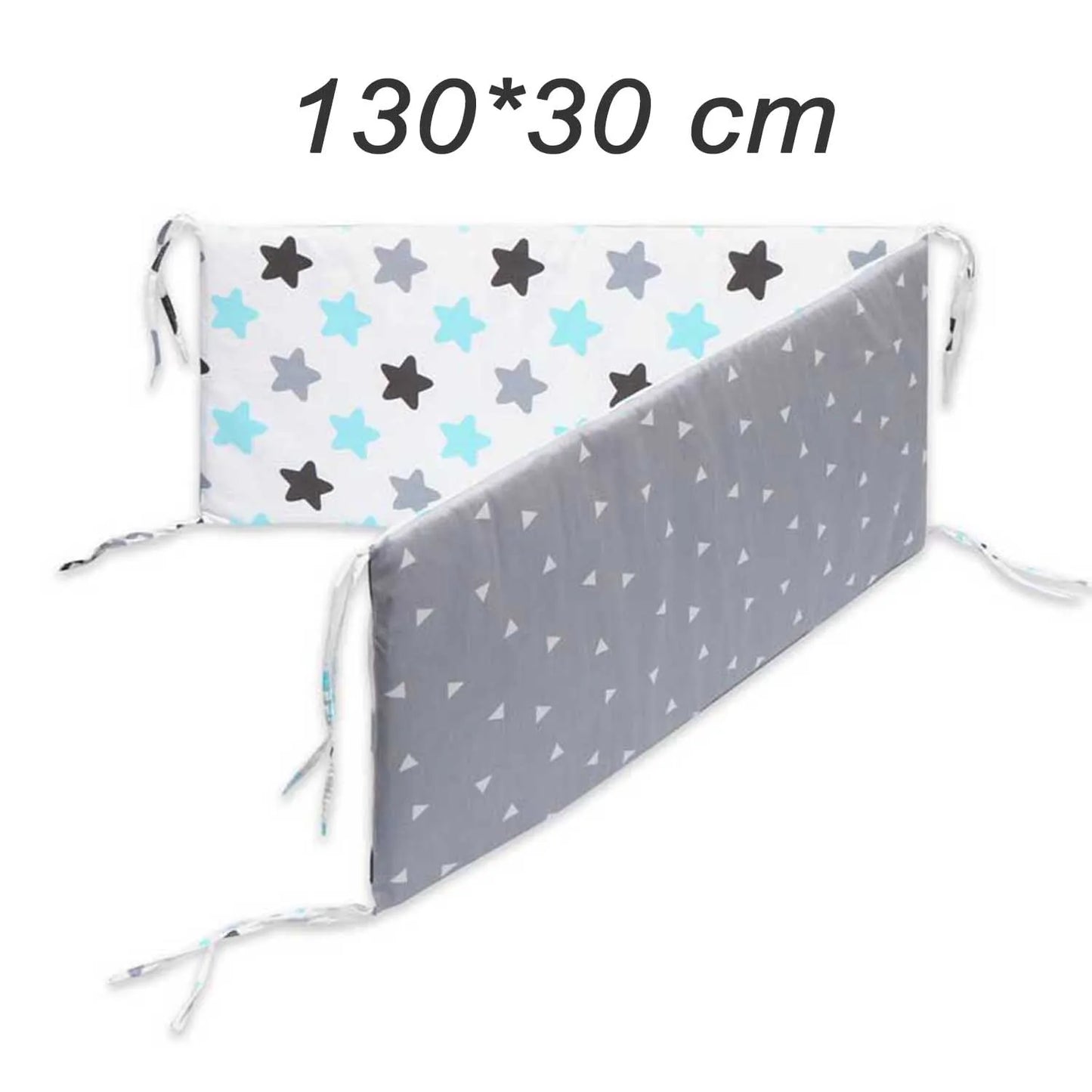 130*30 cm Baby Crib Set Bumpers for Newborns Cotton Printed Cot Protector