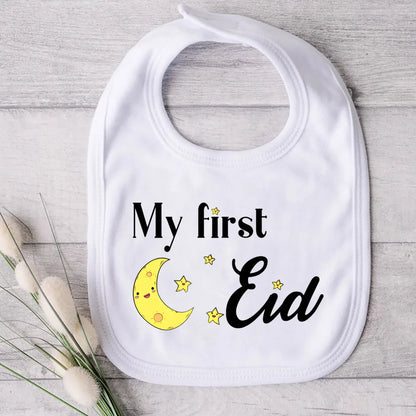 My First Eid Ramadan Print Baby Bibs Boys Girls Cotton Bib