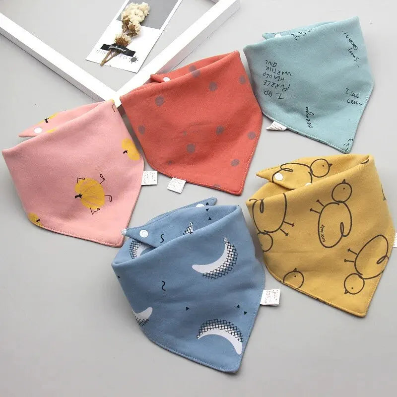 5Pcs  Pack Organic Baby Bandana Drool Bibs