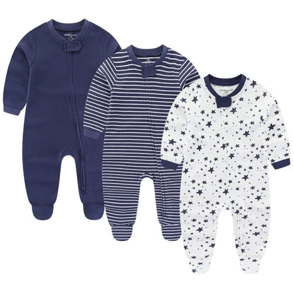 Baby 3Pieces 100%Cotton  Long Sleeve Sleepsuit