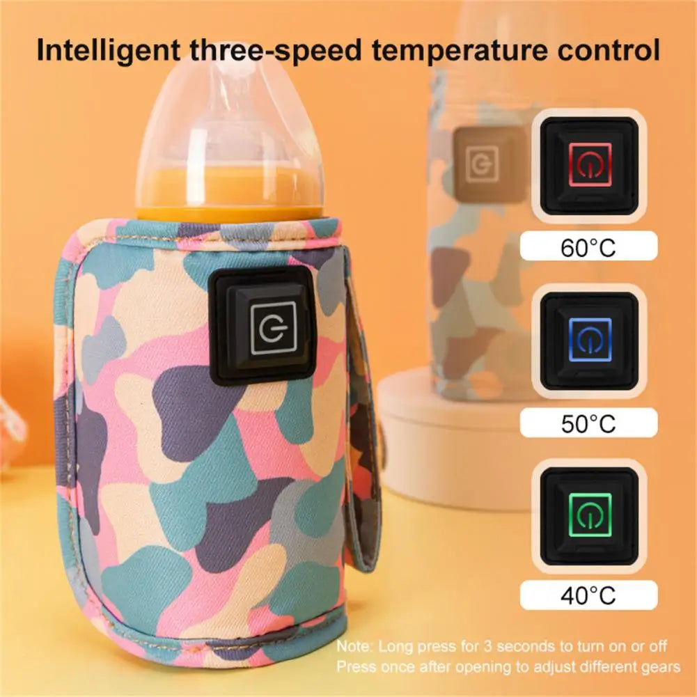 USB Milk Water Warmer Travel Stroller Insulated Bag Baby Nursing Bottle Heater Safe Kids Supplies for Outdoor Winter