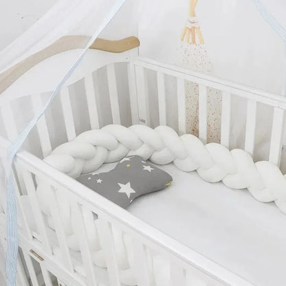 1M/2M/3M/4M Knot Braid Bumper Infant Cradle Cot Protector