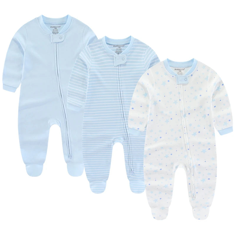 Baby 3Pieces 100%Cotton  Long Sleeve Sleepsuit