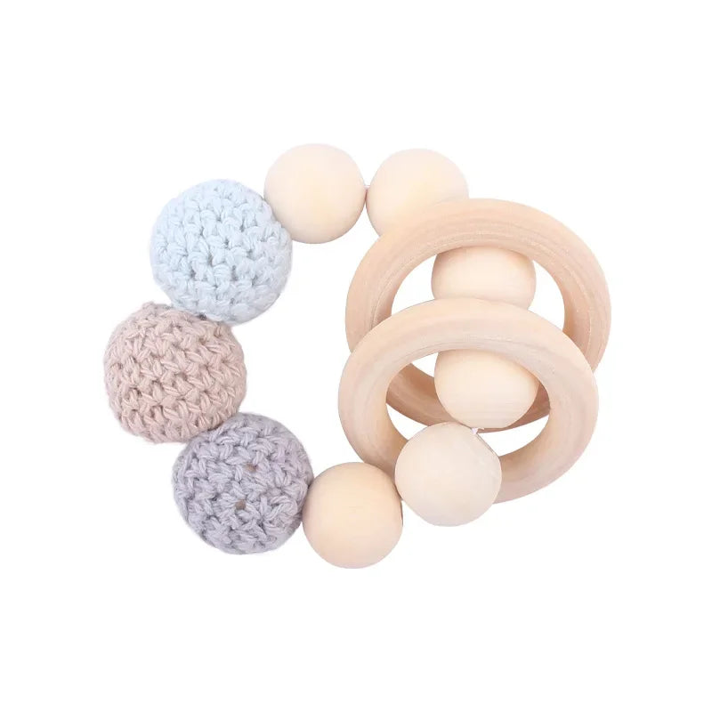 1-2pcs New Baby Pacifier Clips Teethers Bracelet Babies Chain Cute Big Crochet Color Wool Ball Newborn Dummy Nipples Holder Clip