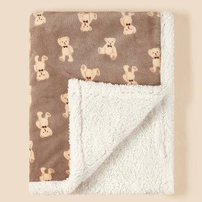 Newborn Baby Blanket Flannel Lamb Fleece