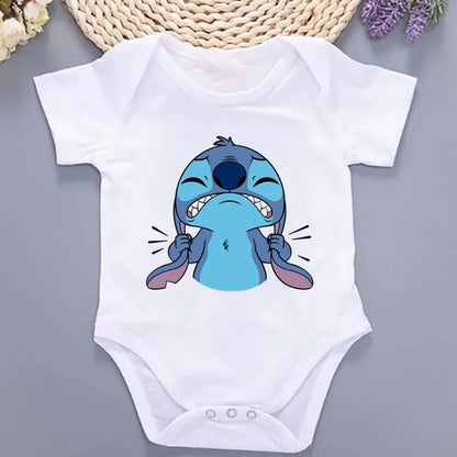 Newborn Baby Infant Cartoon Bodysuits Short Sleeve