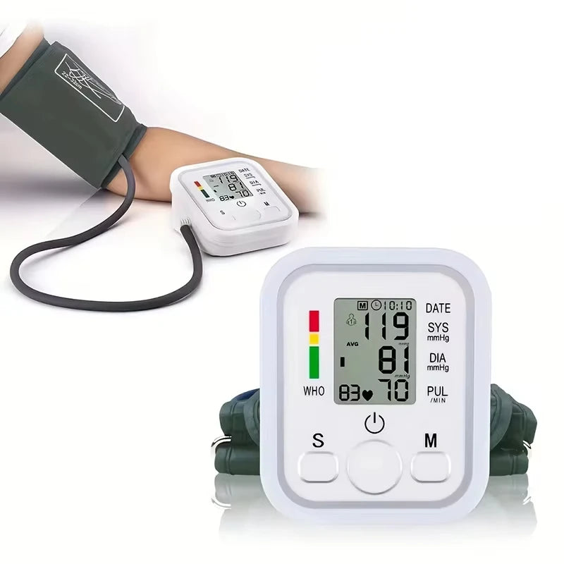 Automatic Digital ARM Blood Pressure Monitor Sphygmomanometer Tonometer Tensiometer Heart Rate Pulse Meter BP Monitor Voice